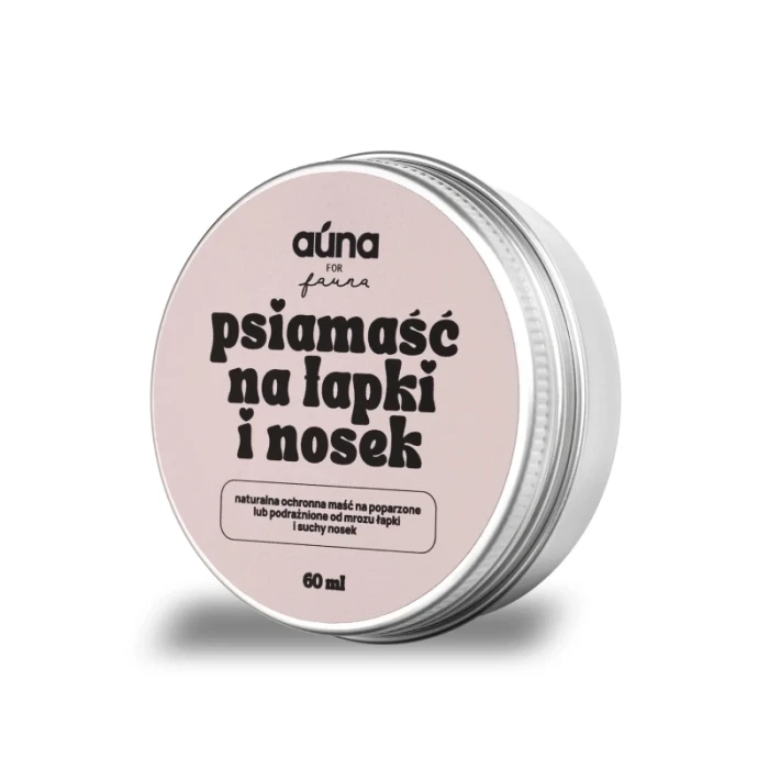AUNA psiamaść NATURALNA ochronna maść na poparzone lub podrażnione od mrozu łapki i suchy nosek 60 ml