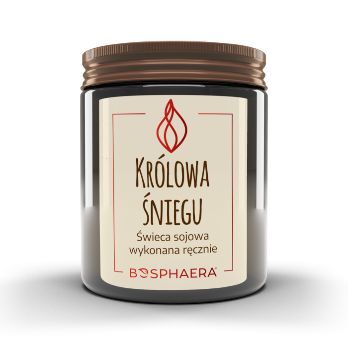 BOSPHAERA Sojowa świeca Królowa Śniegu - wanilia z nutką mięty190 g