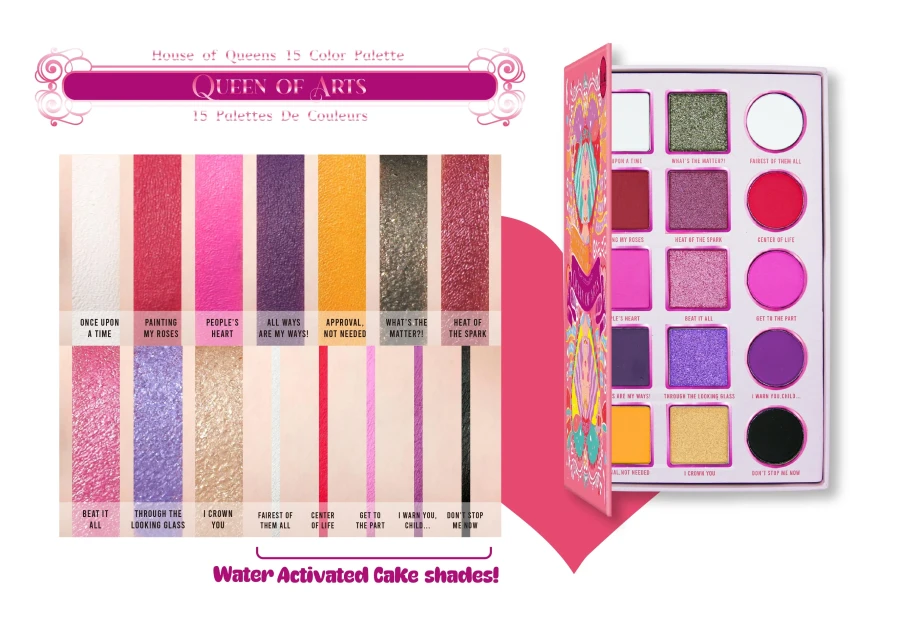 J.CAT BEAUTY House of Queens 15 Color Palette Queen of Arts