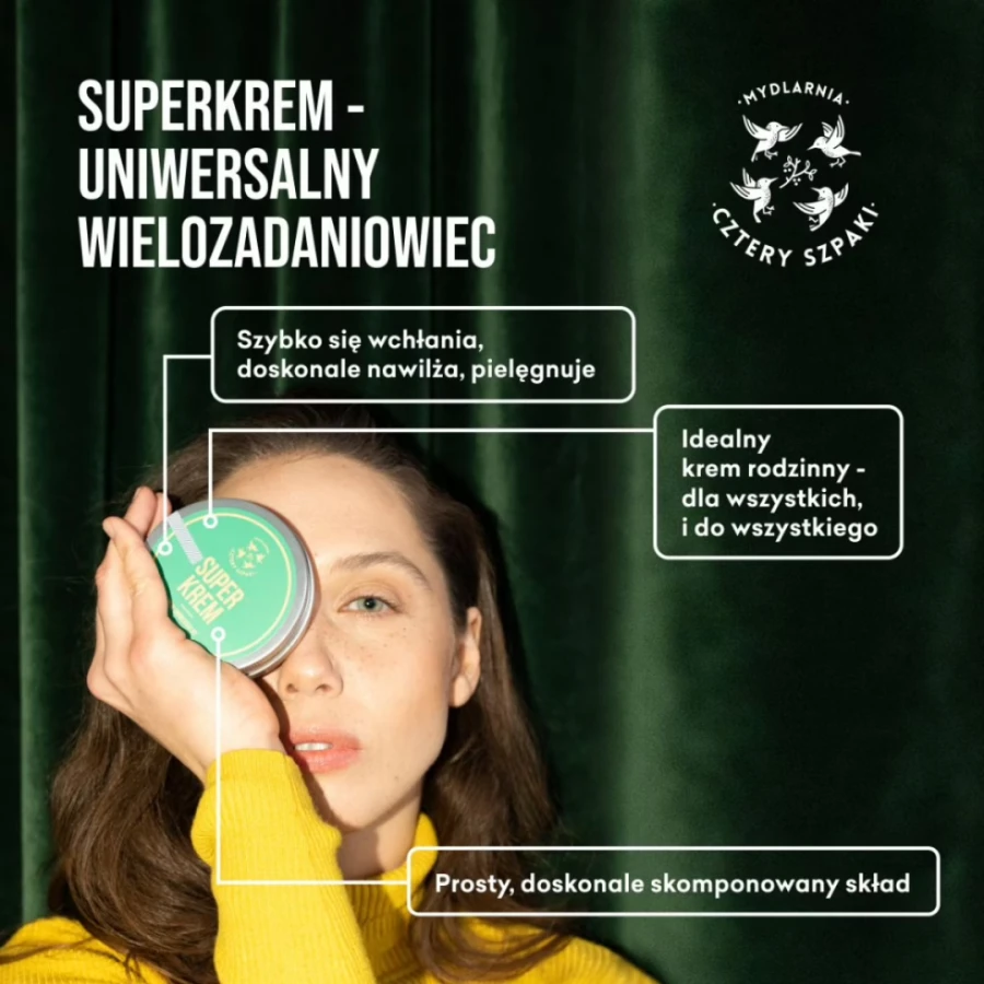 MYDLARNIA CZTERY SZPAKI Superkrem - odżywczy, naturalny krem uniwersalny 100ml