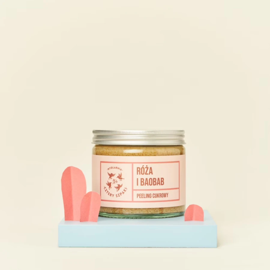 MYDLARNIA CZTERY SZPAKI Peeling do ciała róża i baobab