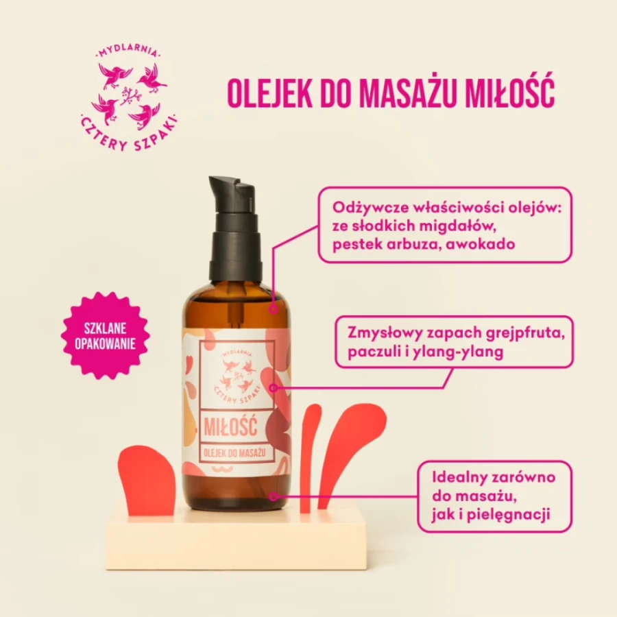 MYDLARNIA CZTERY SZPAKI Olejek do masażu Miłość