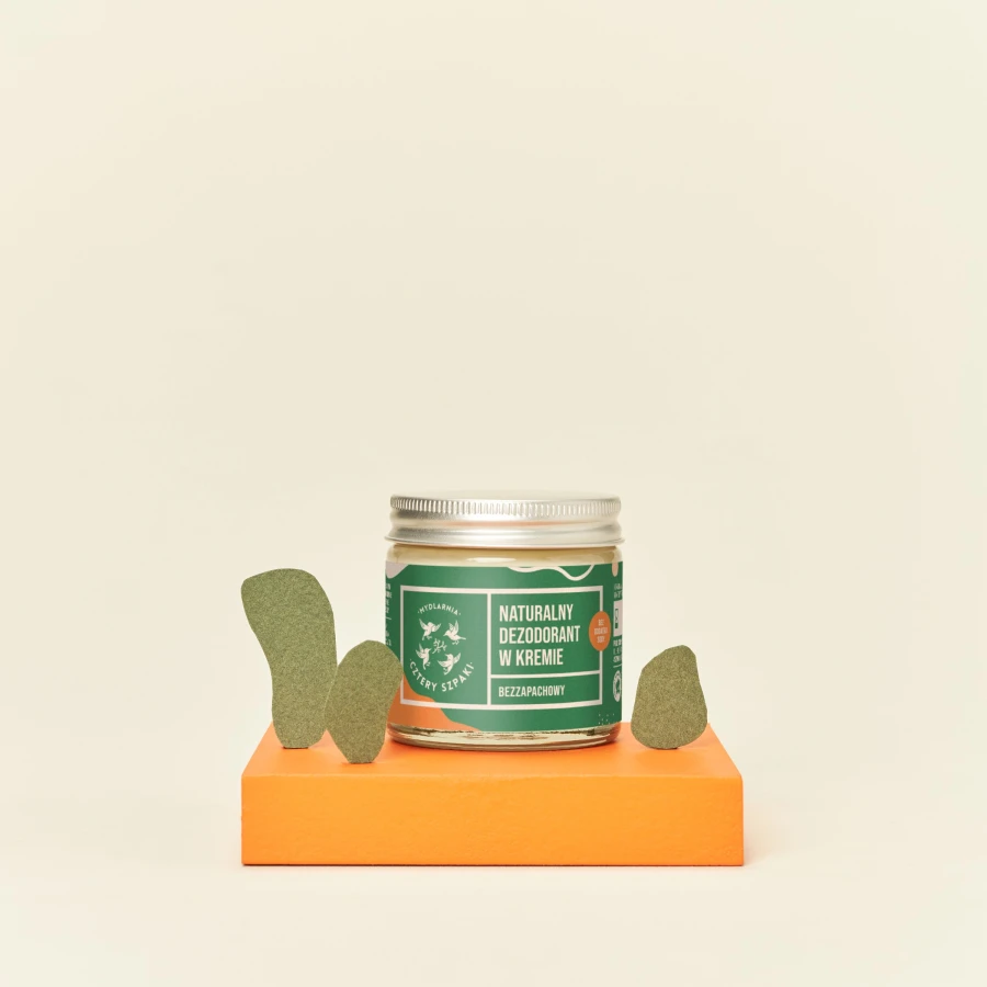MYDLARNIA CZTERY SZPAKI Naturalny deozodorant w kremie bezzapachowy bez dodatku sody 60 ml