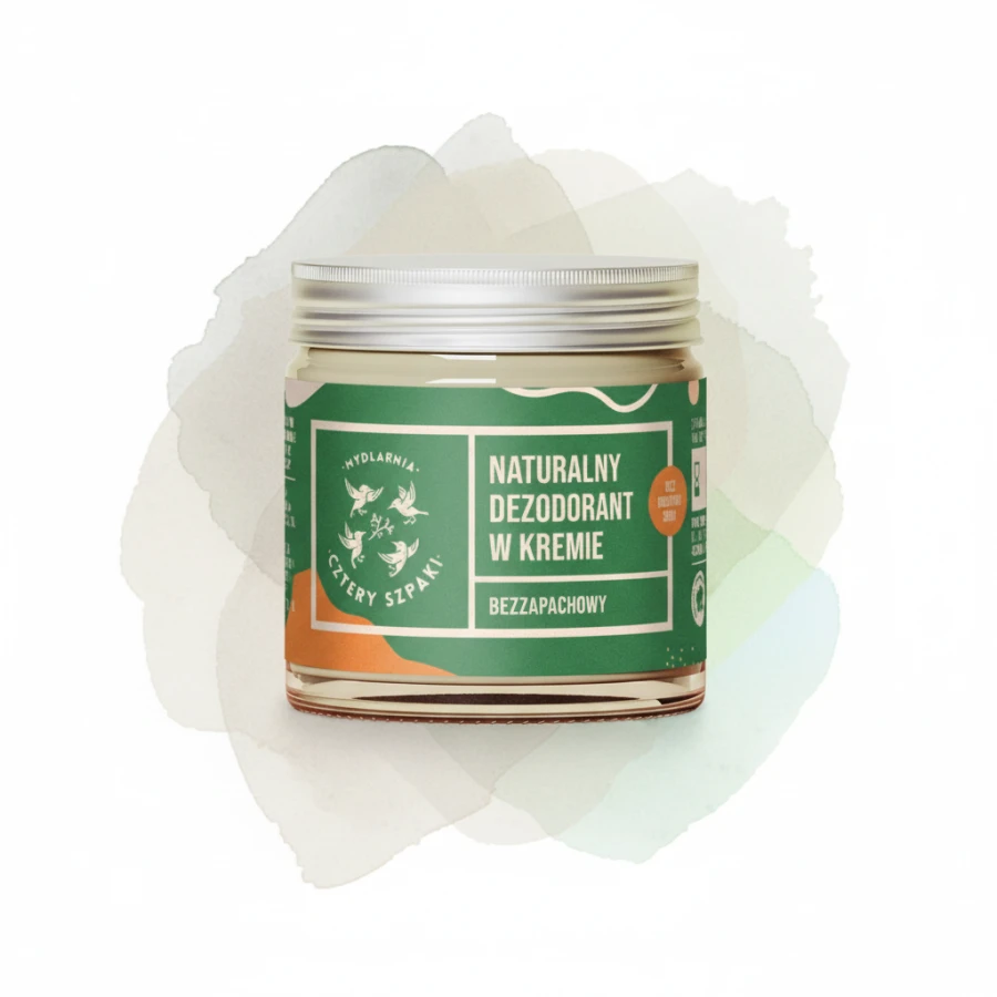 MYDLARNIA CZTERY SZPAKI Naturalny deozodorant w kremie bezzapachowy bez dodatku sody 60 ml