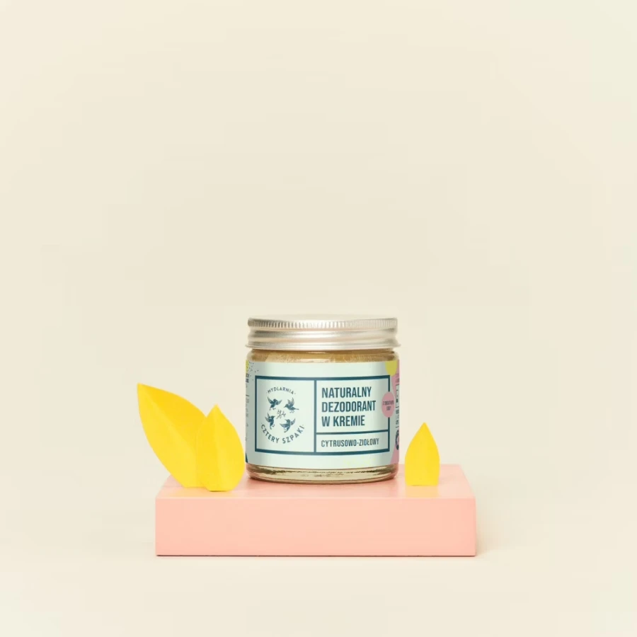 MYDLARNIA CZTERY SZPAKI Naturalny dezodorant w kremie cytrusowo-ziołowy z dodatkiem sody 60 ml