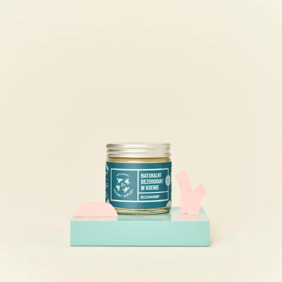 MYDLARNIA CZTERY SZPAKI Naturalny dezodorant w kremie bezzapachowy z dodatkiem sody 60 ml