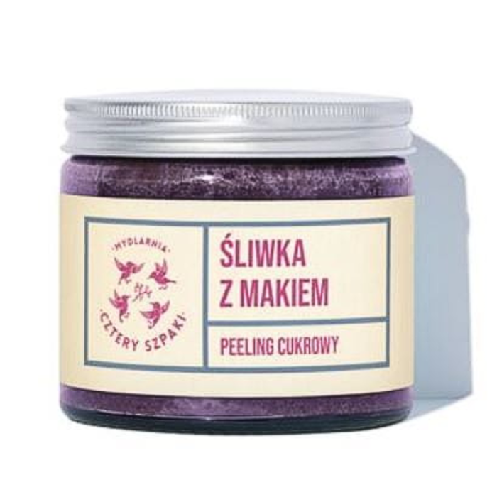 MYDLARNIA CZTERY SZPAKI Śliwka z Makiem - peeling cukrowy