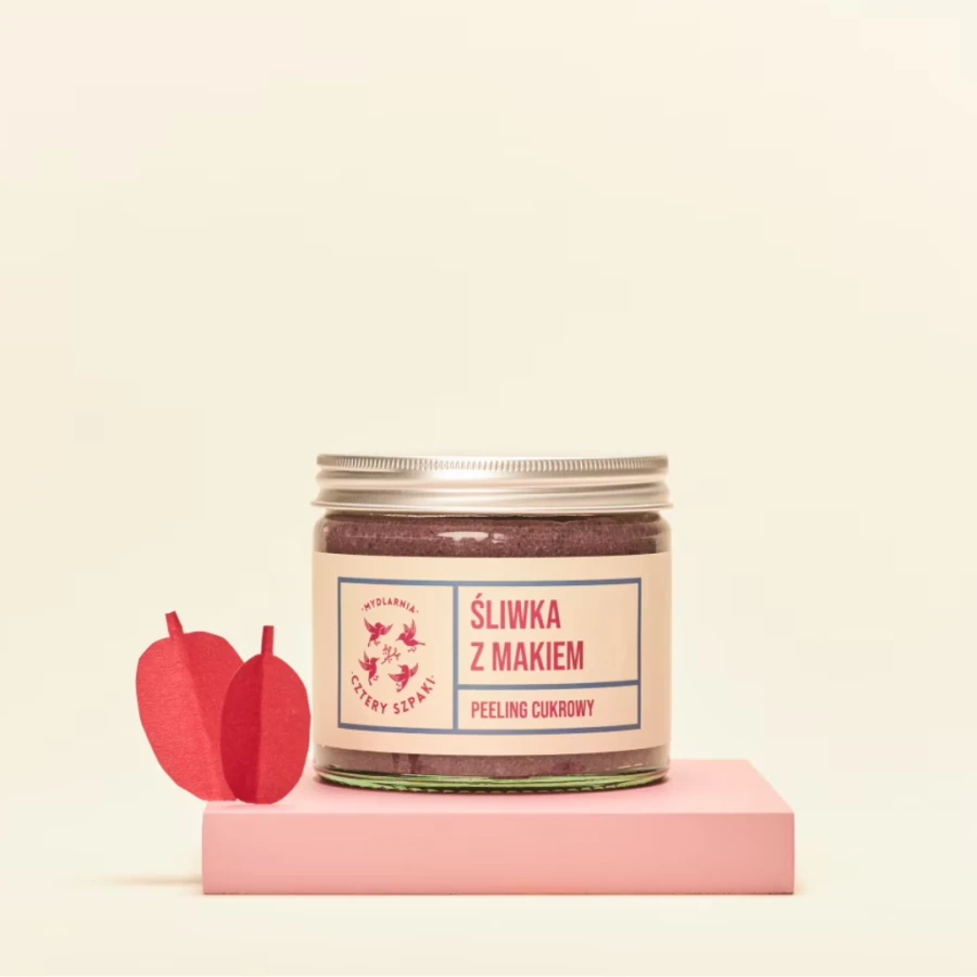 MYDLARNIA CZTERY SZPAKI Śliwka z Makiem - peeling cukrowy