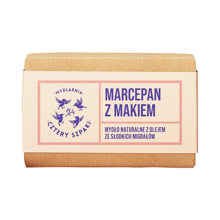 MYDLARNIA CZTERY SZPAKI Peelingujące mydło marcepan z makiem