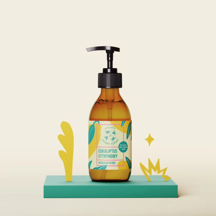 MYDLARNIA CZTERY SZPAKI Mydło w płynie Eukaliptus Cytrynowy 300 ml