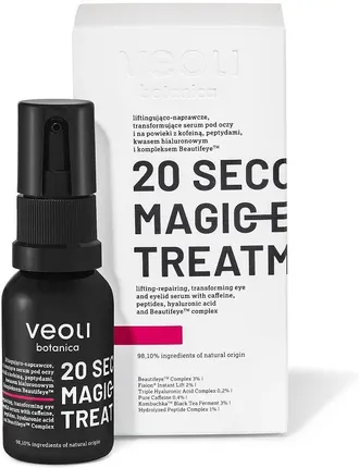 VEOLI BOTANICA 20 SECONDS MAGIC EYE TREATMENT Liftingująco-naprawcze, transformujące serum pod oczy i na powieki AIRLESS 15 ml