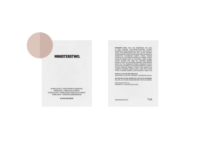 PRÓBKA MINISTERSTWO Nawilżający podkład do twarzy 10 Rose Macaron 1 ml