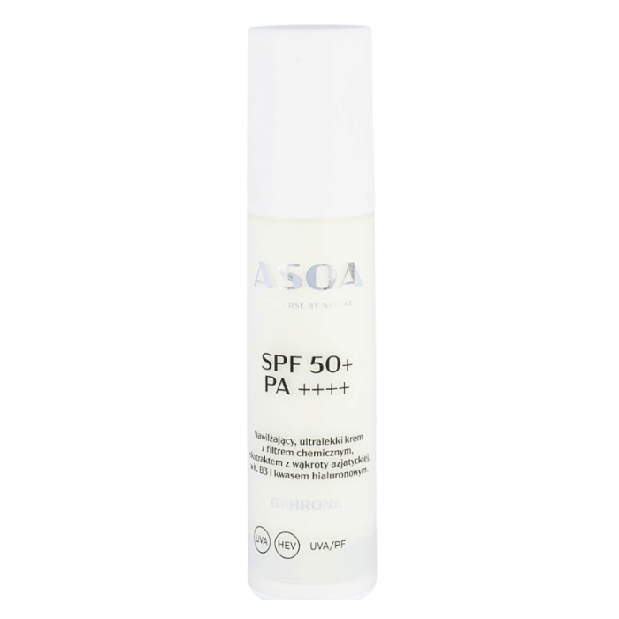 ASOA Krem Z Filtrem SPF 50+ PA++++ PPD 65,5