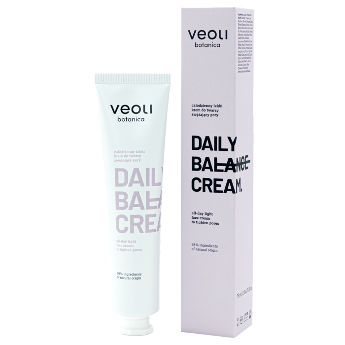 VEOLI BOTANICA DAILY BALANCE CREAM Całodzienny lekki krem do twarzy zwężający pory 75 ml
