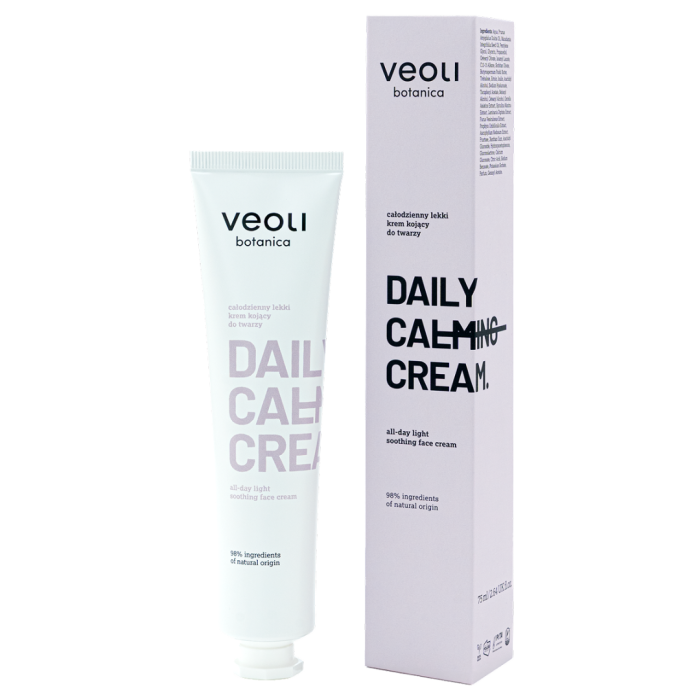 VEOLI BOTANICA DAILY CALMING CREAM Całodzienny lekki krem kojacy do twarzy 75 ml