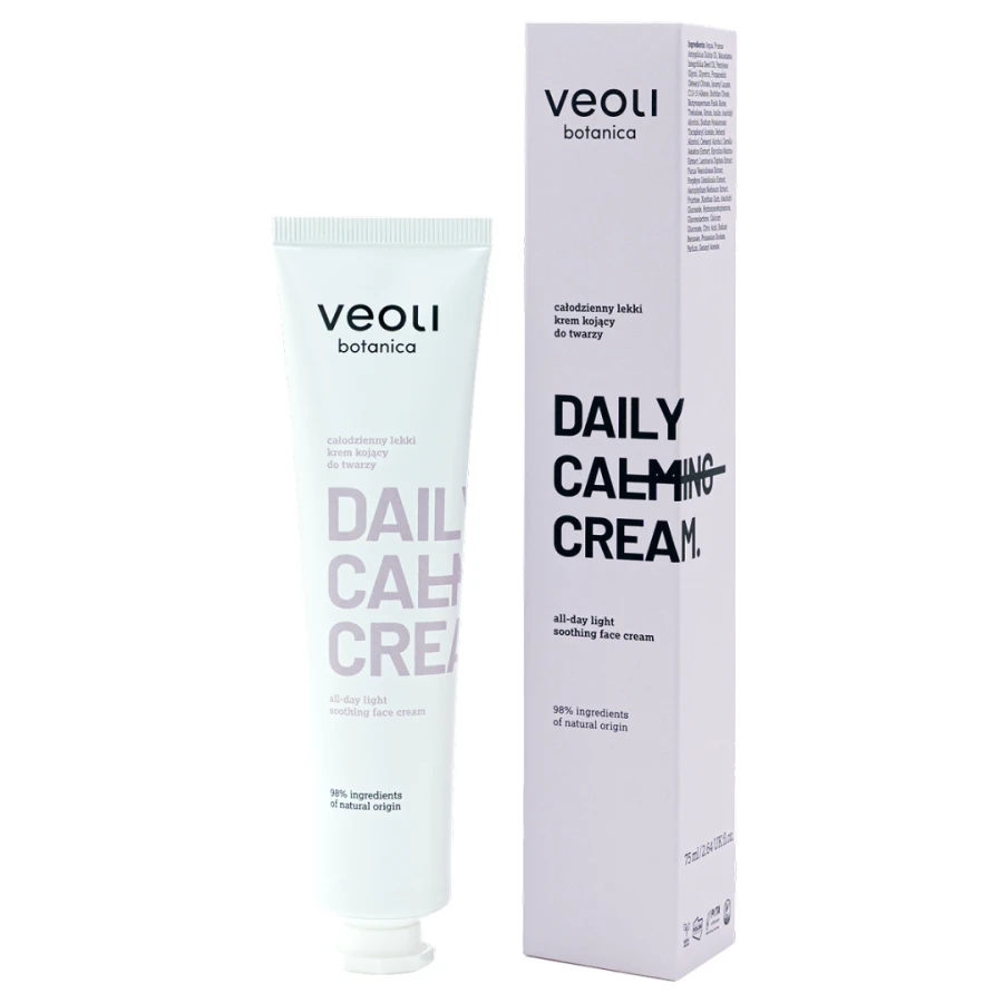 VEOLI BOTANICA DAILY CALMING CREAM Całodzienny lekki krem kojacy do twarzy 75 ml