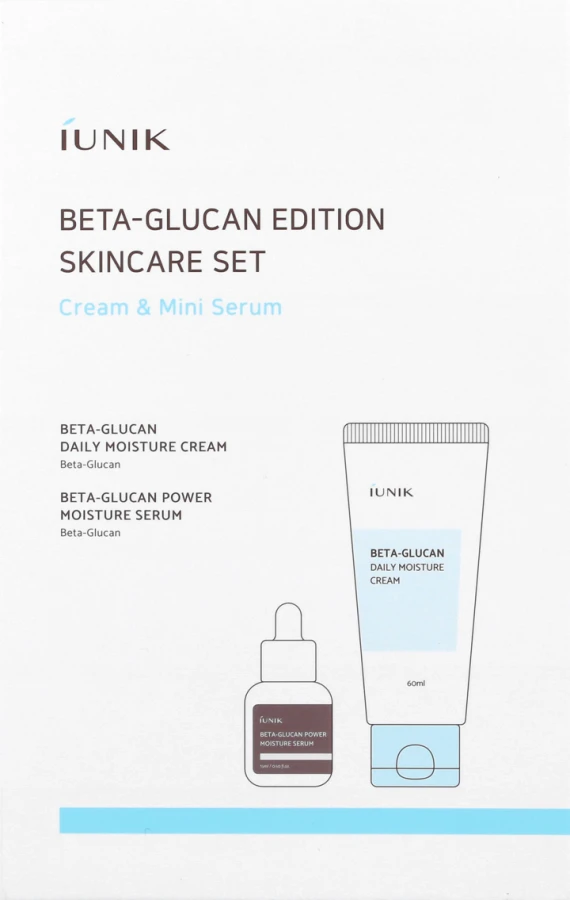 iUNIK Beta Glucan Edition Skincare Set Nawilżająco-kojący zestaw krem + serum