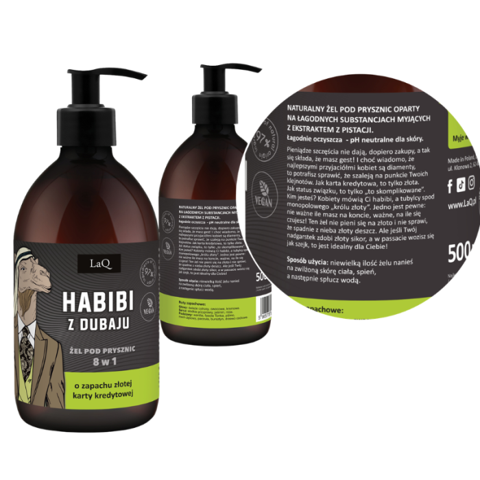 LAQ Żel pod prysznic Habibi z Dubaju 8w1 500 ml