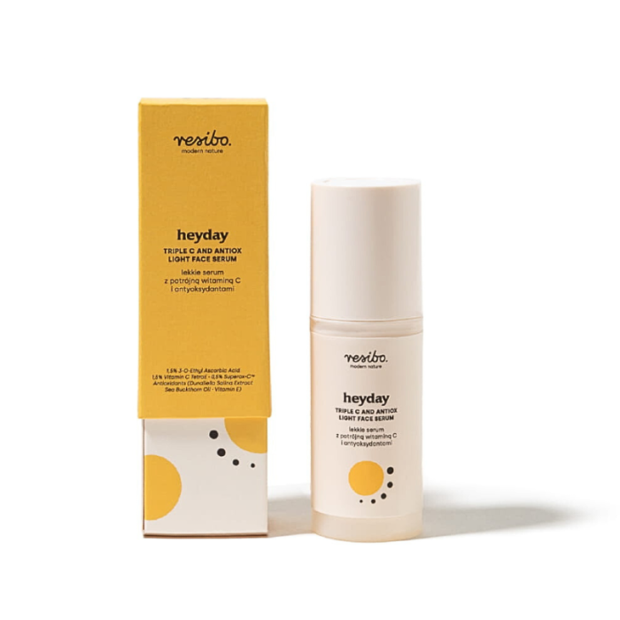 RESIBO Heyday lekkie serum z 3% potrójną witaminą C i antyoksydantami 30 ml