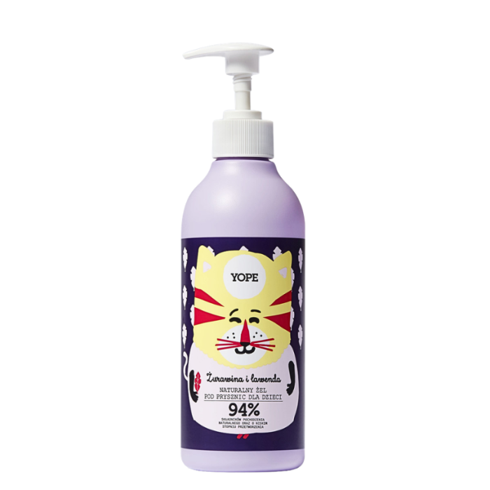 YOPE Naturalny żel pod prysznic dla dzieci Żurawina i lawenda 400 ml