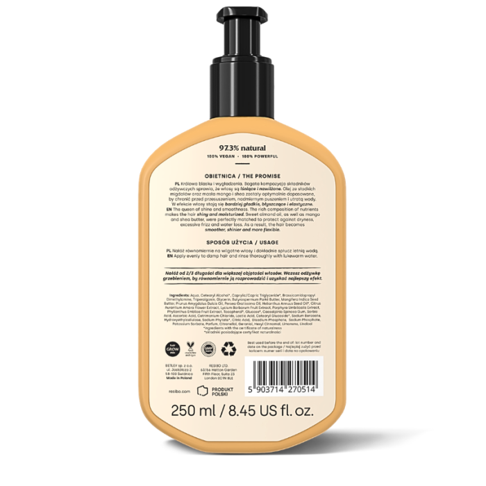 RESIBO Shine Club odżywka wygładzająca emolientowa 250 ml