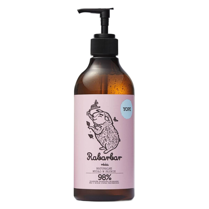 YOPE Naturalne mydło do rąk Rabarbar i róża 500 ml