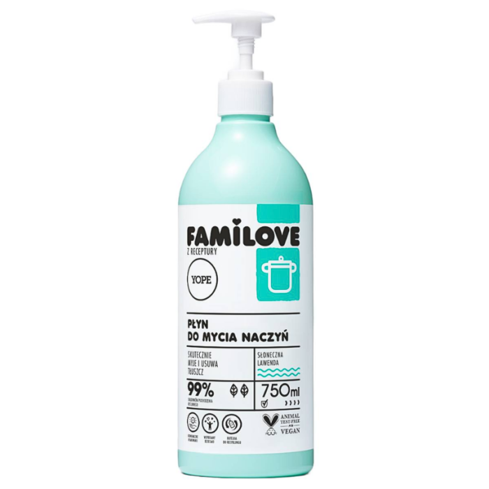 YOPE FAMILOVE Płyn do mycia naczyń Słoneczna lawenda 750 ml