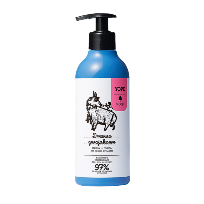 YOPE Naturalny żel pod prysznic Drzewo gwajakowe, mirra i tonka 400 ml