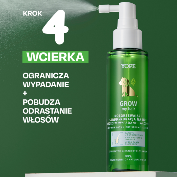 YOPE Rozgrzewające serum-kuracja na noc GROW my hair 110 ml