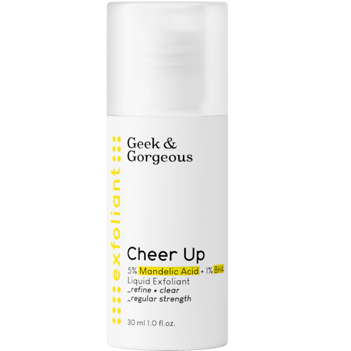GEEK &amp; GORGEOUS Cheer Up Tonik kwasowy do twarzy z 6% kwasem migdałowym i BHA 100 ml