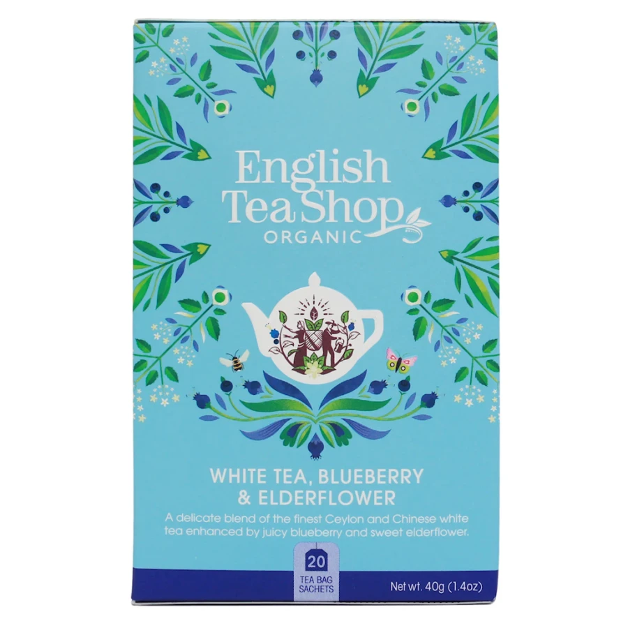 ENGLISH TEA SHOP Herbata biała z czarnym bzem i borówką BIO (20 x 2 g) 40 g