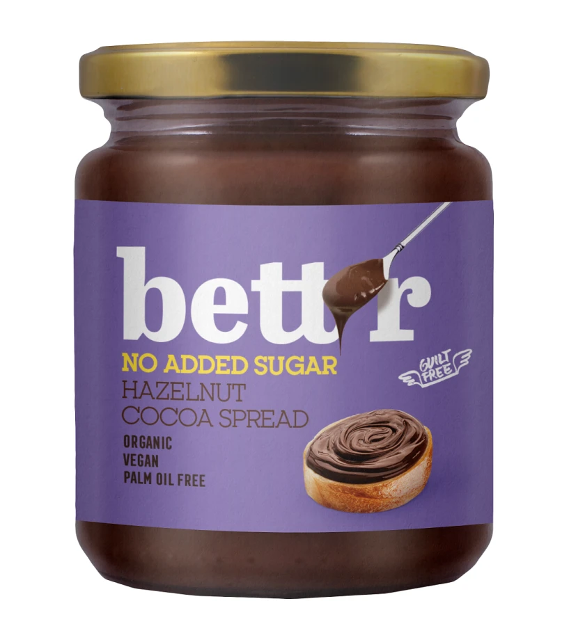 BETT'R Krem orzechowo-kakaowy bez dodatku cukrów BIO 250 g