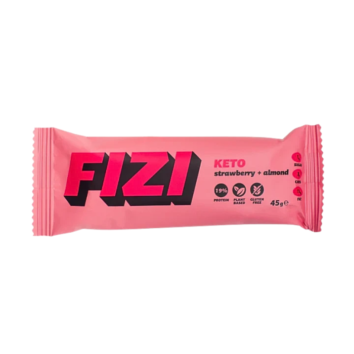 FIZI Keto Baton Proteinowy "Strawberry+Almond" 45g