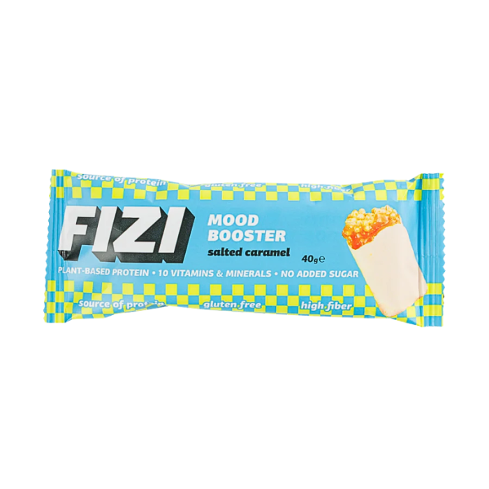FIZI chrupiący baton z białej czekolady z witaminami "salted caramel"