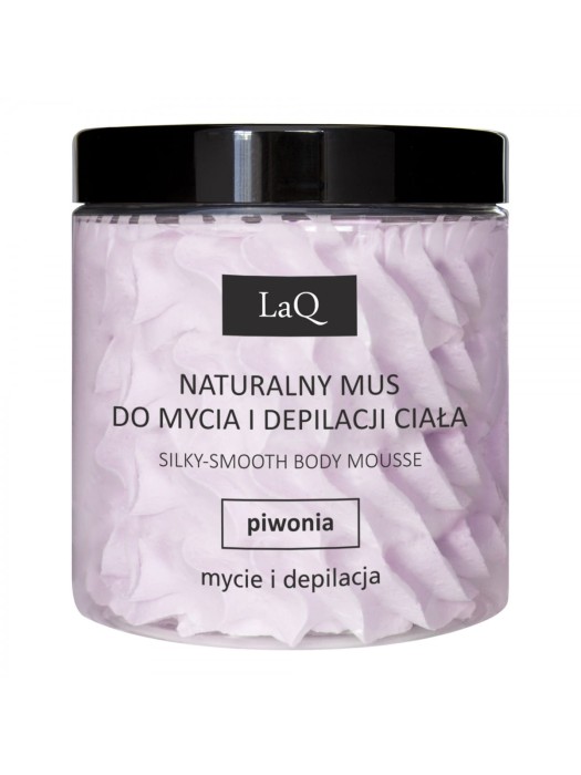 LAQ Mus do mycia i depilacji ciała PIWONIA