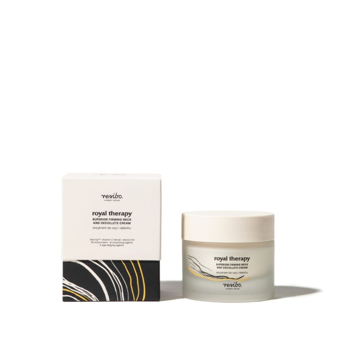 RESIBO Royal Therapy arcykrem do szyi i dekoltu z retinolem, witaminą C 50 ml