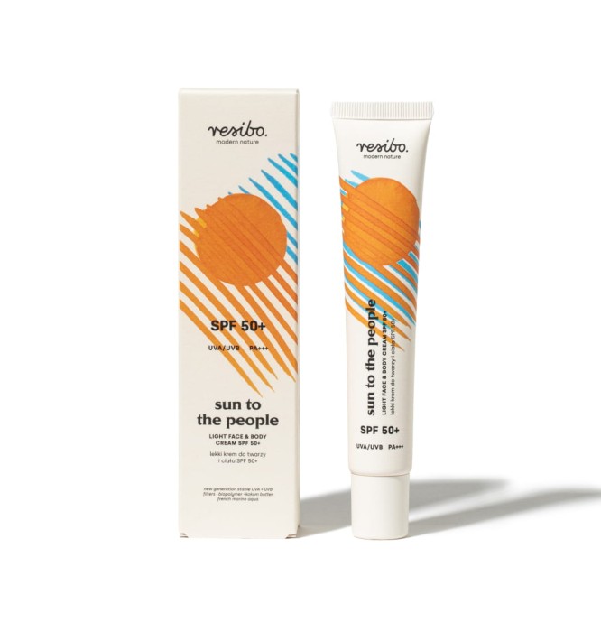 RESIBO Sun to the People lekki krem do twarzy i ciała SPF 50+ 50 ml