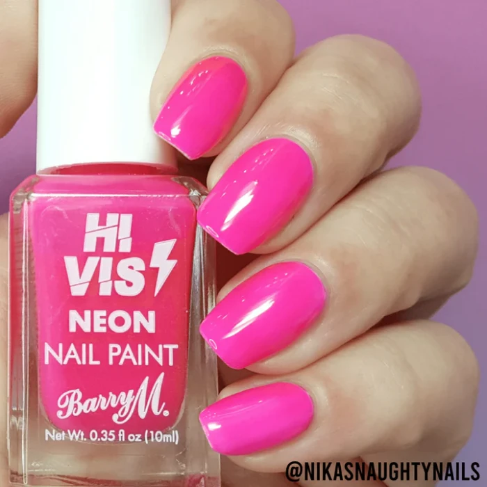 BARRY M Hi Vis Neon Nail Paint Pink Venom
