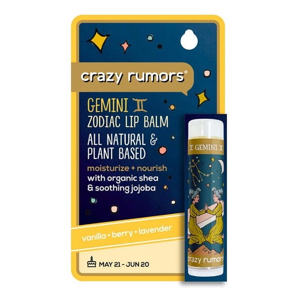 CRAZY RUMORS balsam do ust Zodiak Bliźnięta - wanilia-jagody-lawenda
