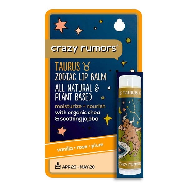 CRAZY RUMORS balsam do ust Zodiak Byk - wanilia, róża, śliwka