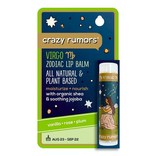 CRAZY RUMORS balsam do ust Zodiak Panna - wanilia, róża, śliwka