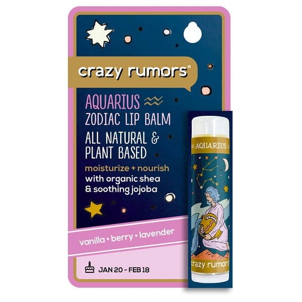 CRAZY RUMORS balsam do ust Zodiak Wodnik - wanilia, jagoda, wanilia