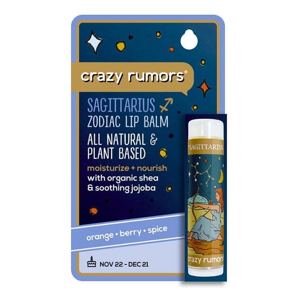 CRAZY RUMORS balsam do ust Zodiak Strzelec - pomarańcza, jagoda, przyprawy
