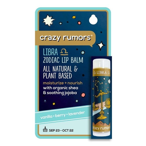 CRAZY RUMORS balsam do ust Zodiak Waga - wanilia, jagoda, lawenda