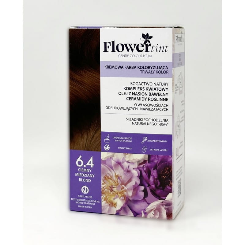 FLOWERTINT Farba do włosów 6.4 Ciemny miedziany blond