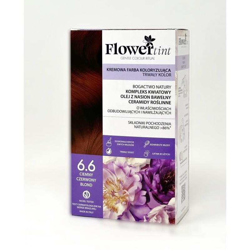 FLOWERTINT Farba do włosów 6.6 Ciemny czerwony blond