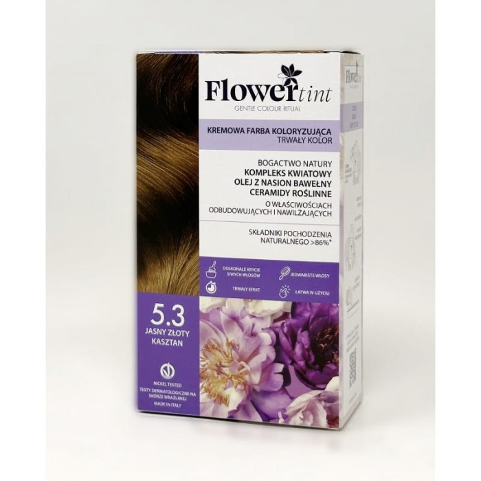 FLOWERTINT Farba do włosów 5.3 Jasny złoty kasztan