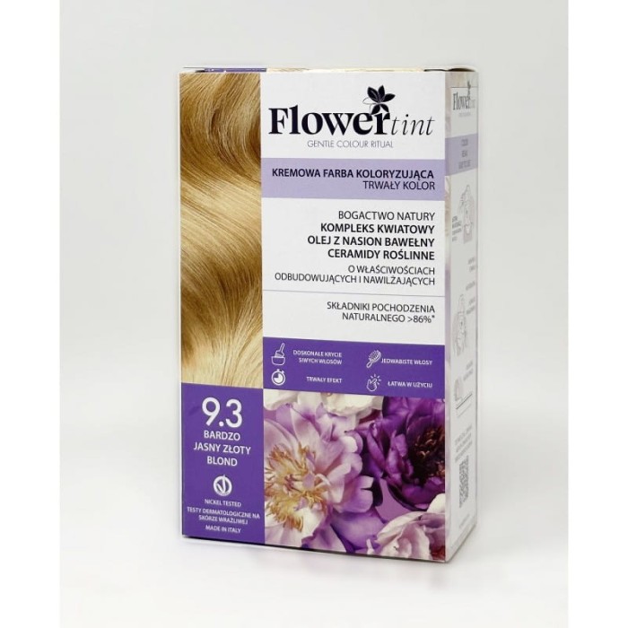 FLOWERTINT Farba do włosów 9.3 Bardzo jasny złoty blond