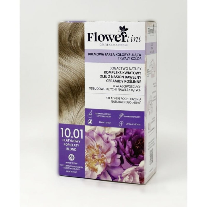 FLOWERTINT Farba do włosów 10.01 Platynowy popielaty blond