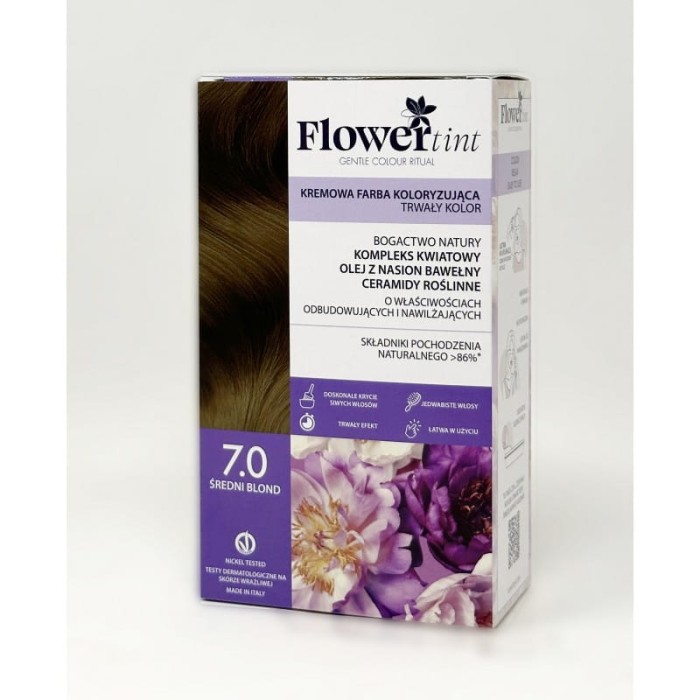 FLOWERTINT Farba do włosów 7.0 Średni blond